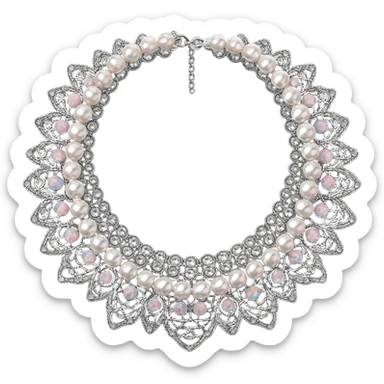 Balletcore aesthetic style and color scheme, 3d rendering, isolated, hyper-detailed necklace, shimmery, 16 hd, professional quailty, 600 dpi, transparent background.  masterpiece, breathtaking illustration world-class masterpiece illustration. sticker