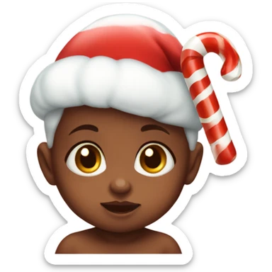 innocent candy cane baby sticker
