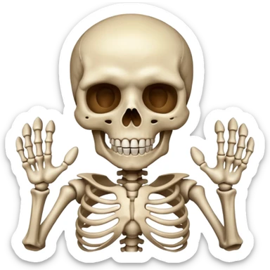 Mewing skeleton sticker