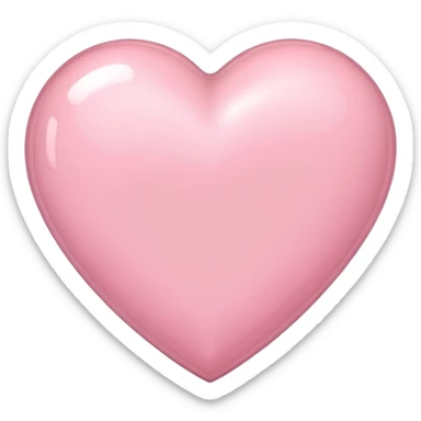Light pink heart with layering outside of it sticker