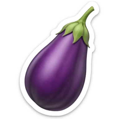 Eggplant with veins vascular sticker