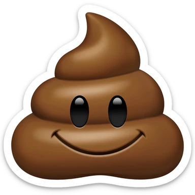 Funny poo sticker