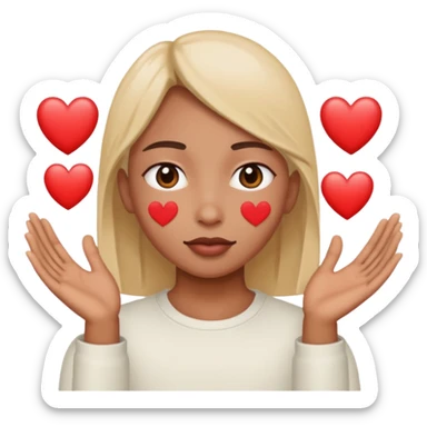 I just need these two emojis to be combined 🙄🥰. Like use this emoji: 🙄 but add the hearts surrounding it like this emoji: 🥰 sticker