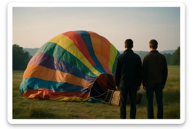 aravani bir baloni singanini tasvirla uning oldida aka uka homush turishibdi yuzlari ko'rinmasa ham bo'ladi sticker