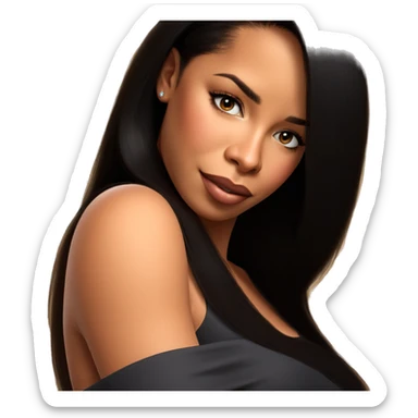 bare shouldered beauty portrait sticker