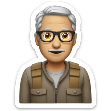 blind Middle aged man sticker