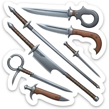 Multiple different weapons sticker