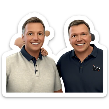 boys enjoying friendship moment sticker