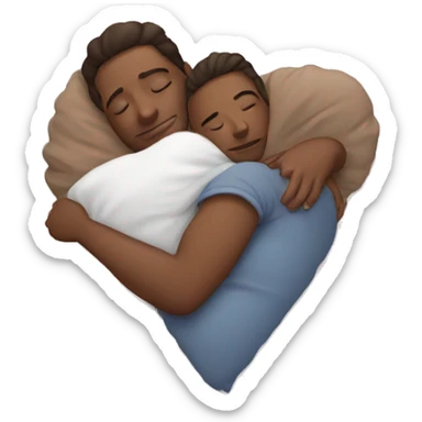 sleeping love in warm embrace sticker