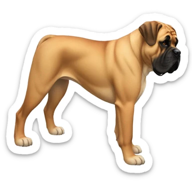 Bullmastiff Dog Breed Full Body sticker