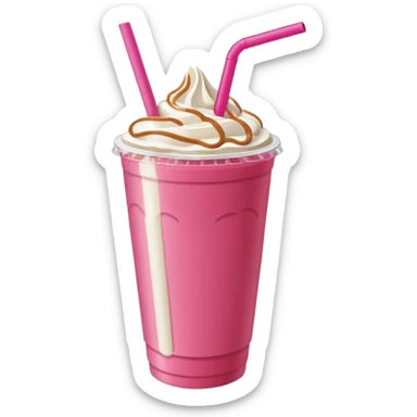 strawberry biscoff drink with lid and straw without face sticker