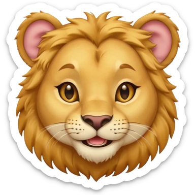 Happy cute Lioness sticker