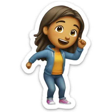 A girl doing a dab  sticker