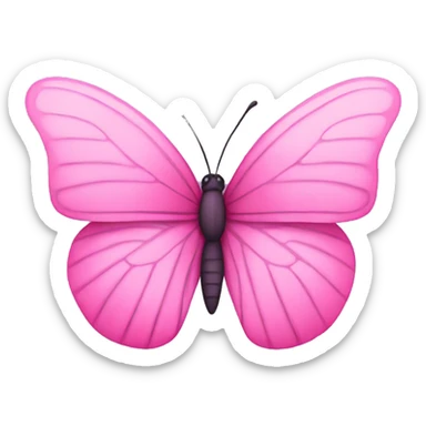 Pink butterfly sticker