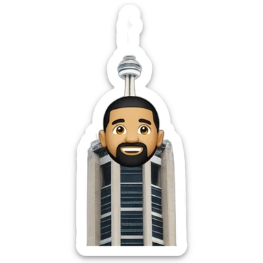 Drake on the cn tower sticker
