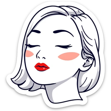 glamorous lips blowing a kiss sticker
