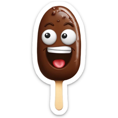 Zemmour mangeant un glace magnum 70% cacao sticker