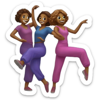 Dancing DSLR trio sticker