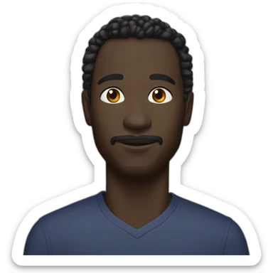 Mamadou avec de très longues locks sticker