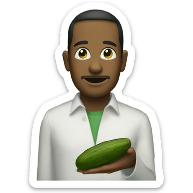 A face with pickle eys sticker