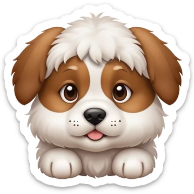 cute puppy dog with floppy ears sticker