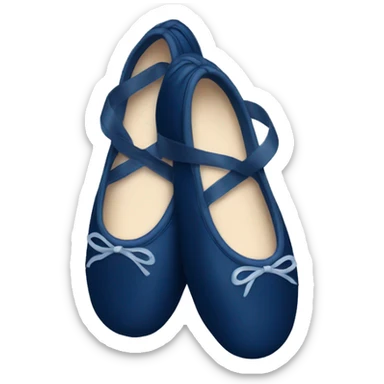 Navy blue ballet shoes  sticker
