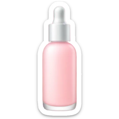 beautiful bottle of face serum light pink color sticker