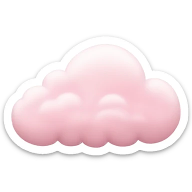 pastel pink cloud sticker