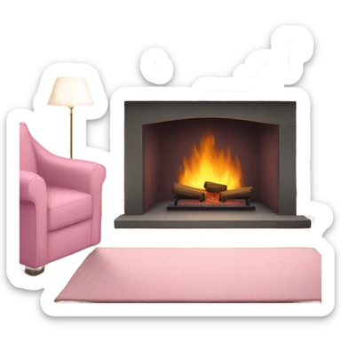 Winter Pink FirePlace sticker