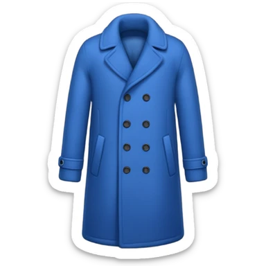 blue winter coat sticker