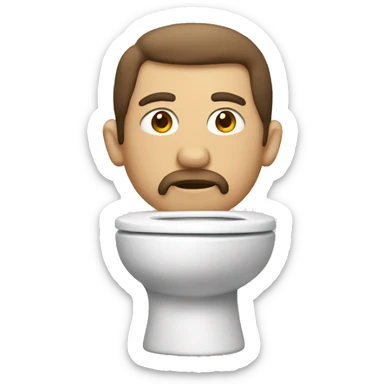Thinking toilet  sticker