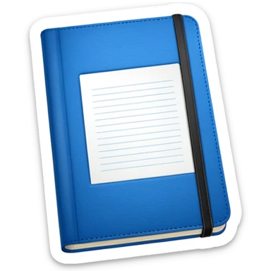 Blue notebook sticker