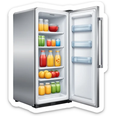 opened refrigerator  icon sticker