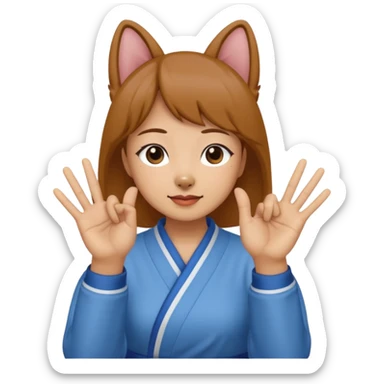 Megumi divine dogs hands sign sticker