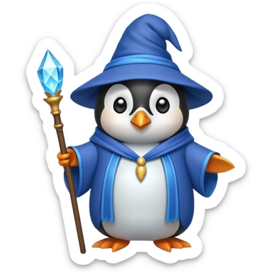 Penguin Wizard sticker