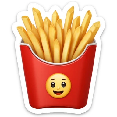 french fries with ketchup sticker