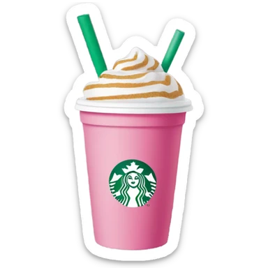 Pink Starbucks cute sticker