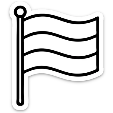 Russian flag, simple, accurate colors, no text, icon style sticker