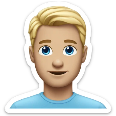 Gay man with blue eyes sticker