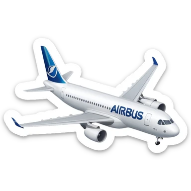 Airbus A320 of Airbus company sticker
