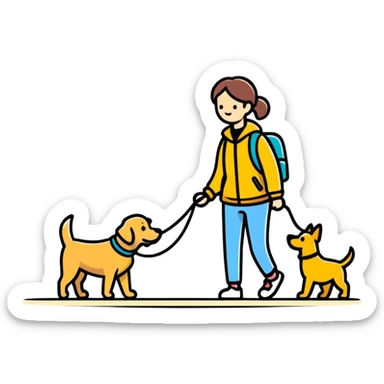 my dog walker playing with his new christmas dog toy sticker