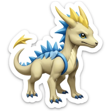 Manectric-Lucio-Cubone-Draco-Fakémon-hybrid-creature (full body), 4 legs sticker