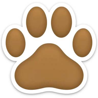 deux empreintes de chien côte à côte sticker