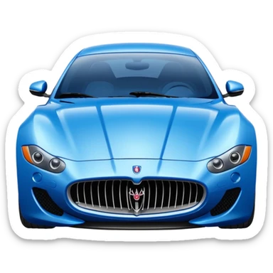 Blue Maserati sticker
