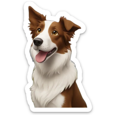 Border collie with podenco sticker