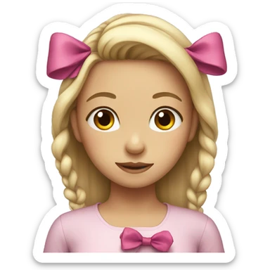 Girl with a bow sticker