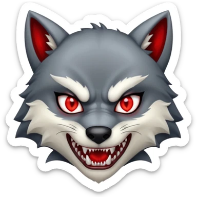 A high bread of vampire and wolf  sticker