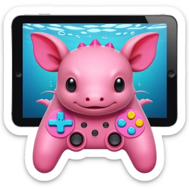 Axolotl gaming sticker
