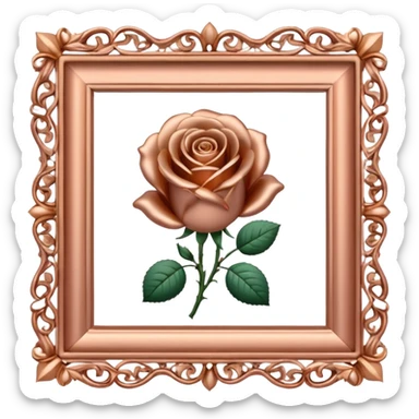  ornate vintage keepsake square rose gold frame sticker