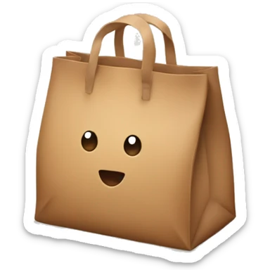 Cute brown bag sticker